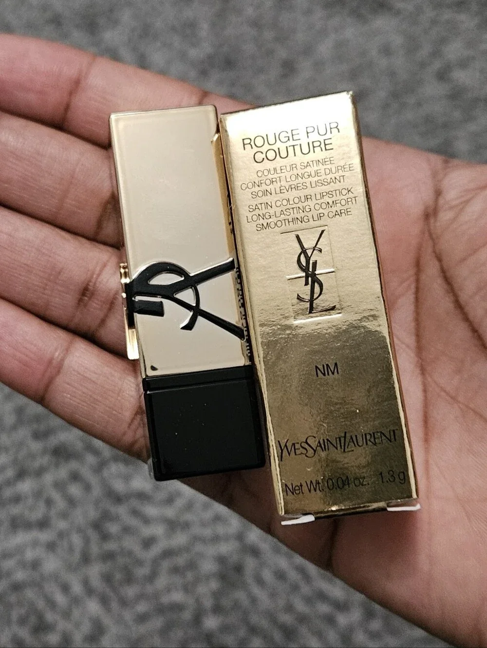 NIB: Yves Saint Laurent Mini Rouge Pur Couture Satin Lipstick - Nude Muse